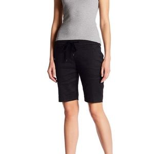 James Perse Women’s Linen Blend Bermuda Shorts, 0